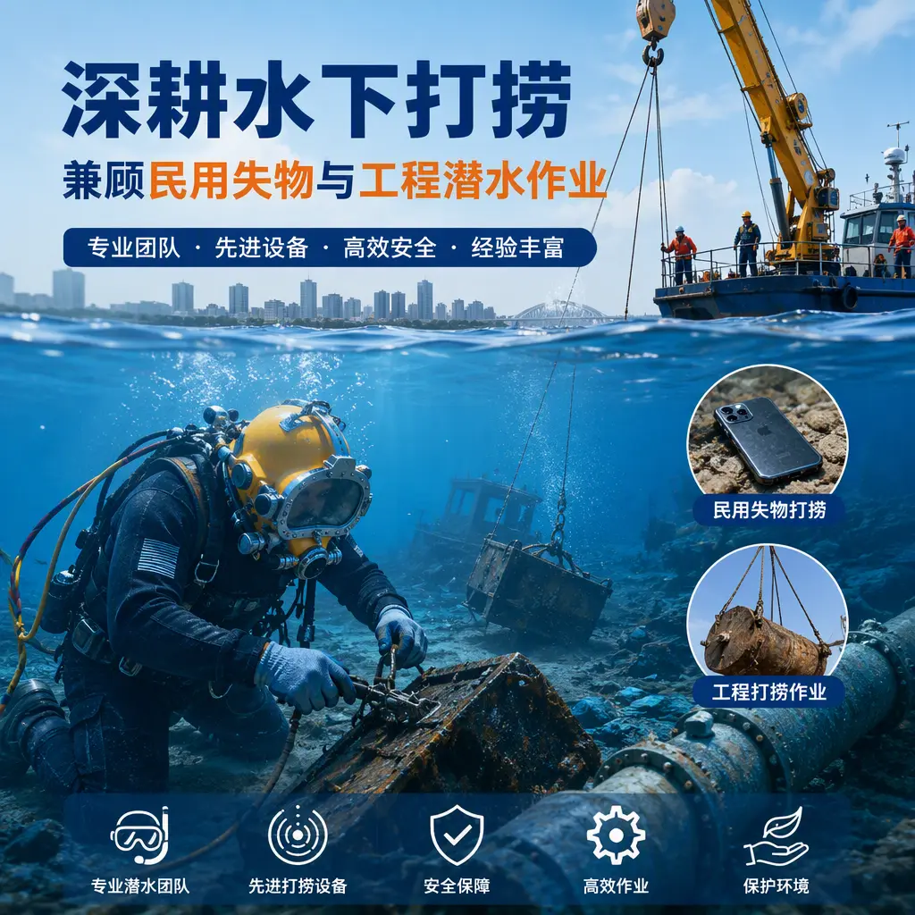深耕水下打捞，兼顾民用失物与工程潜水作业常德